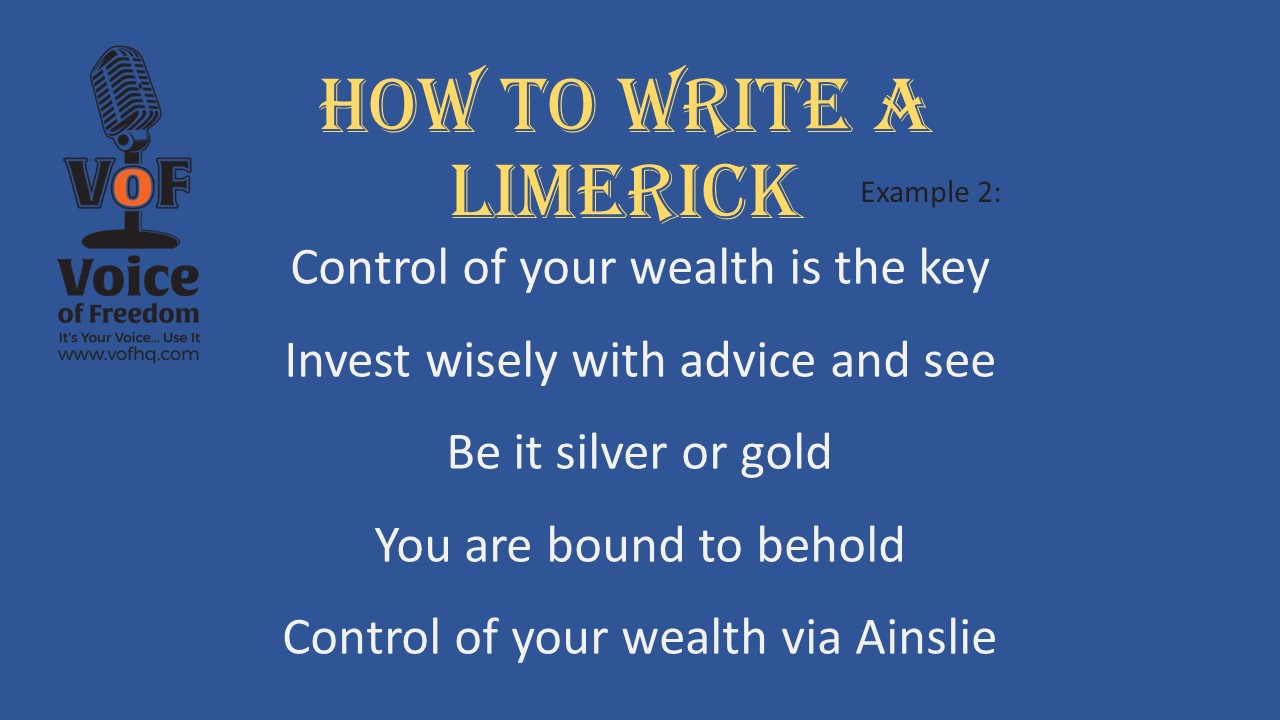 Limerick Example Voice of Freedom